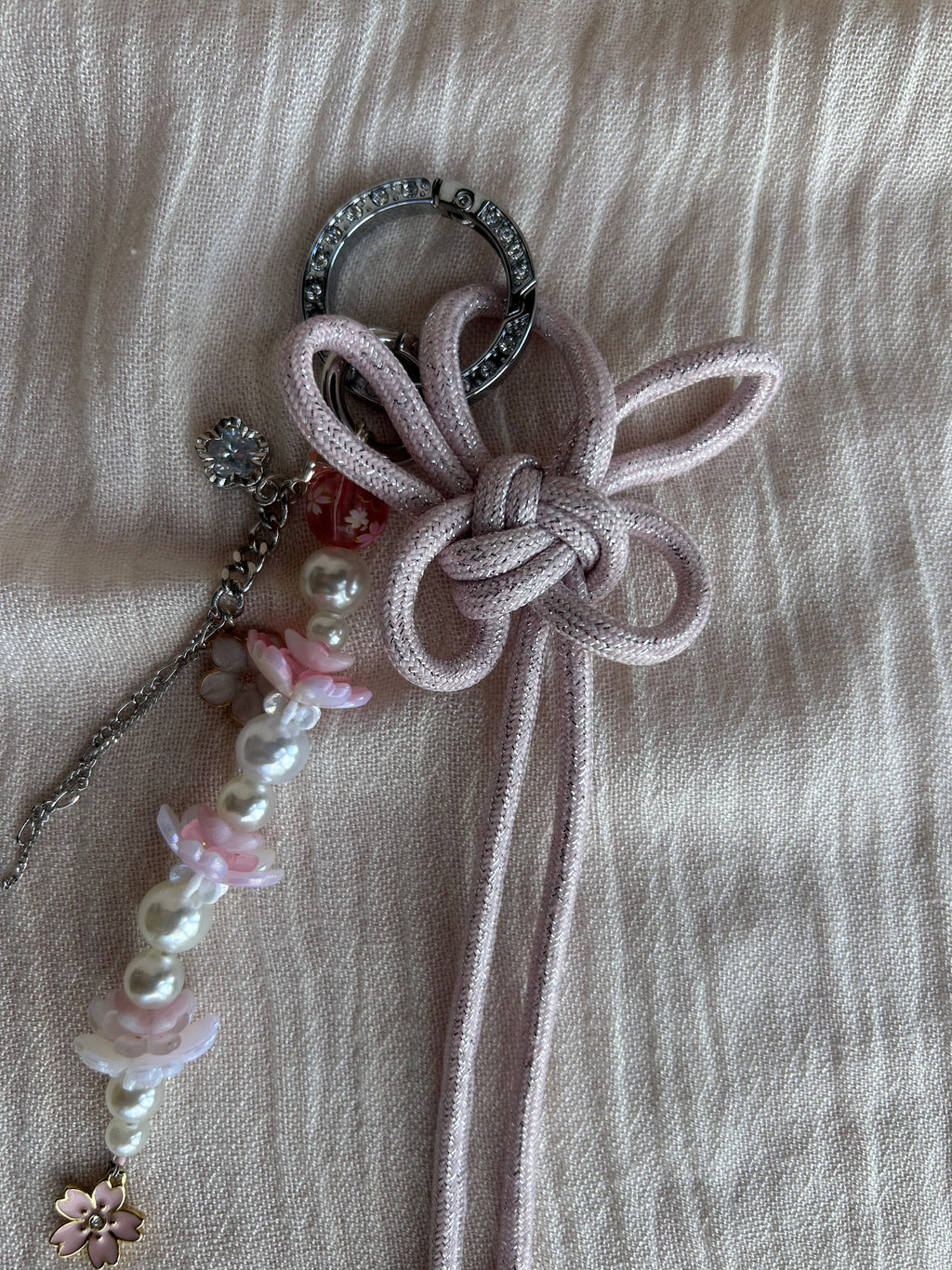 Sakura Knot Bag Charm