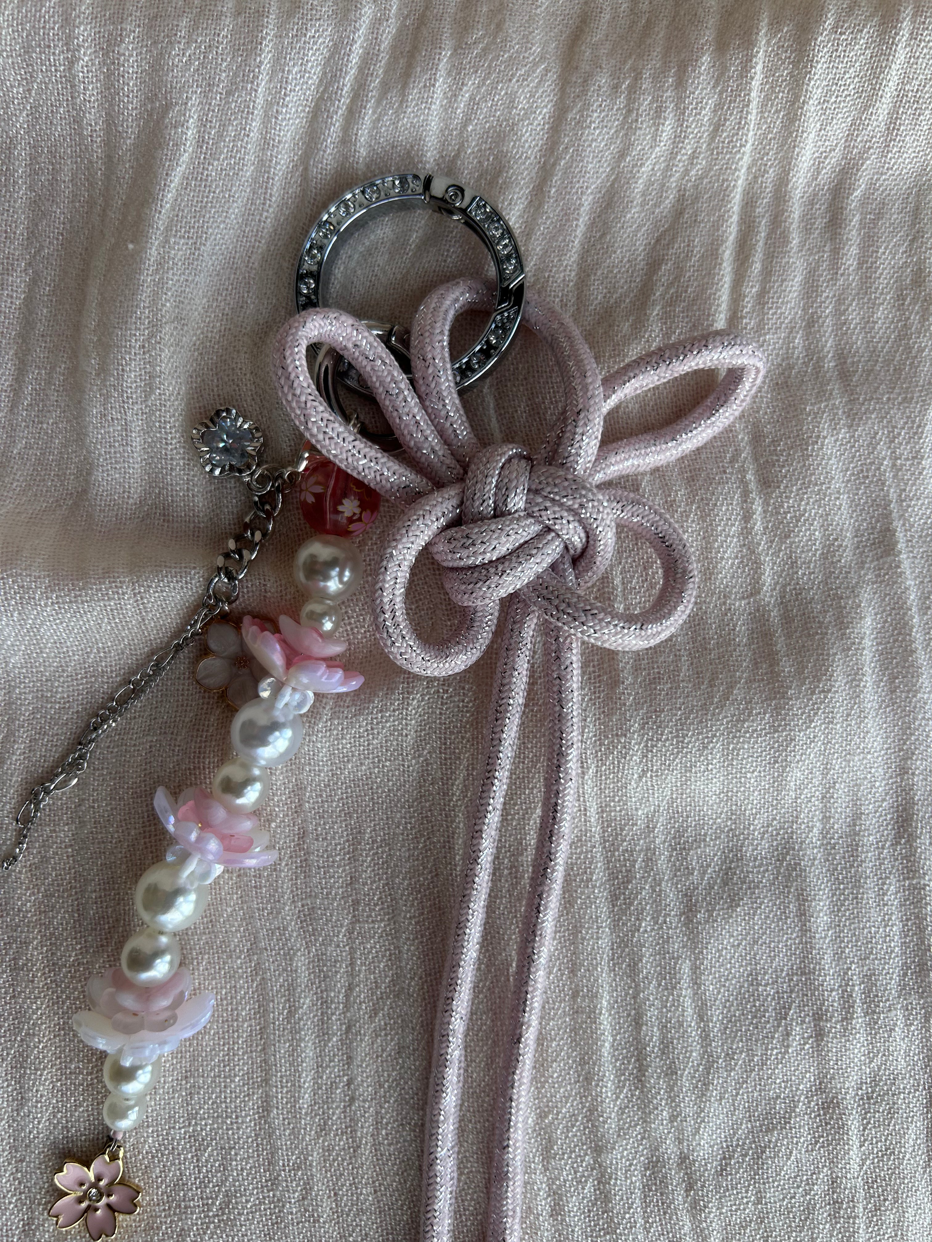 Sakura Knot Bag Charm